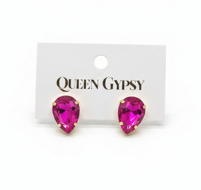 Tear Drop Crystal Earrings