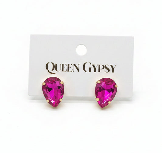 Tear Drop Crystal Earrings