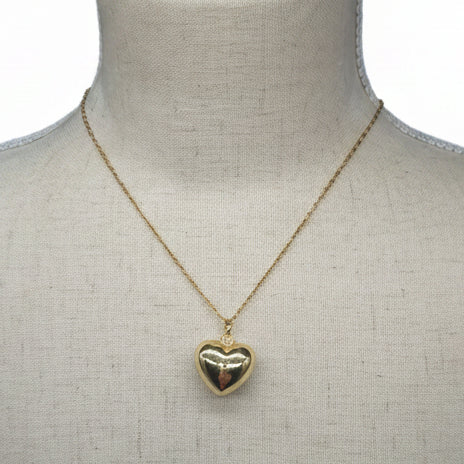 Puffy Heart Pendant Necklace