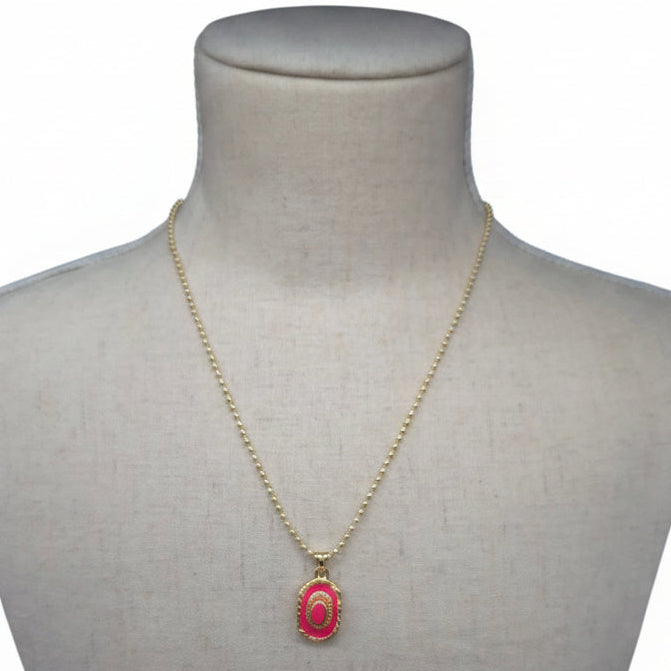 Enameled Cowgirl Hat Necklace