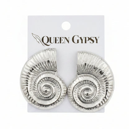 Nautilus Shell Studs