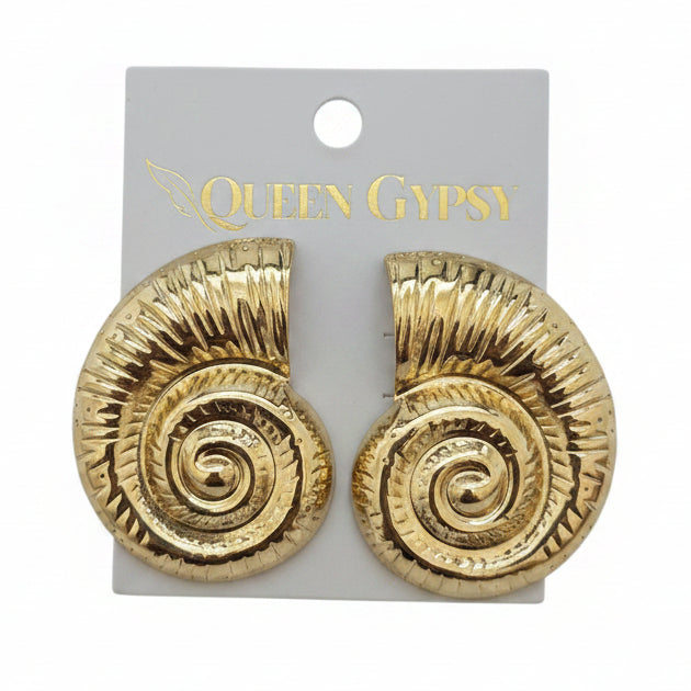 Nautilus Shell Studs