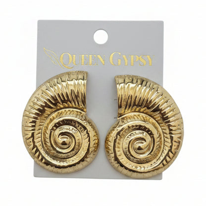 Nautilus Shell Studs