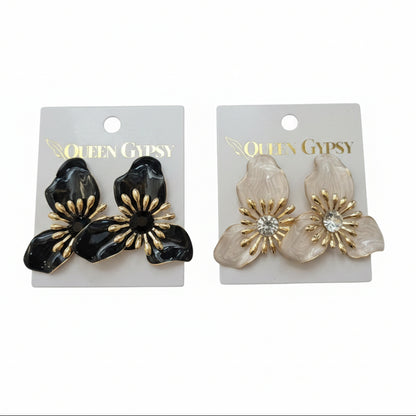 Enamel Flower Earrings