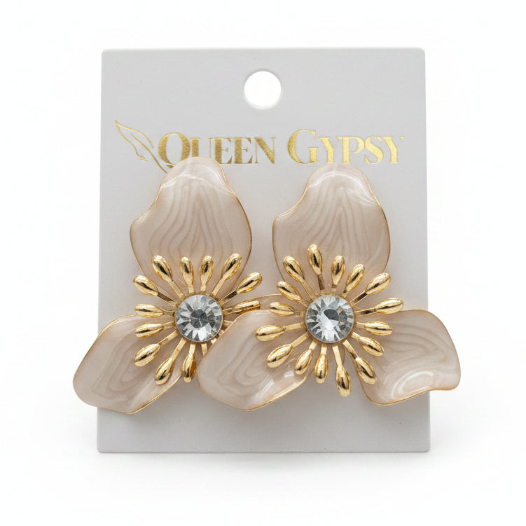 Enamel Flower Earrings