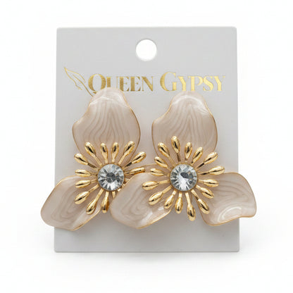 Enamel Flower Earrings
