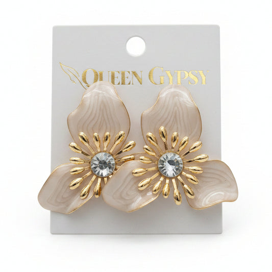 Enamel Flower Earrings