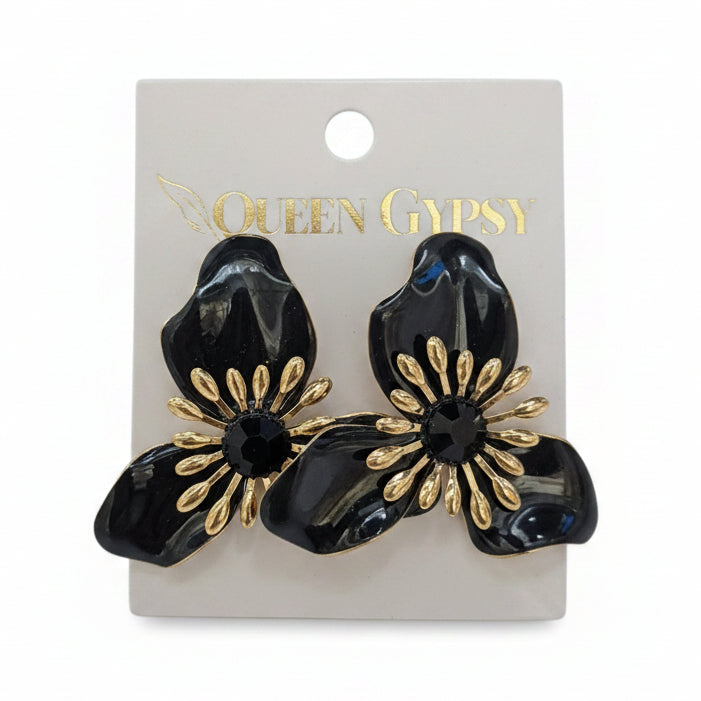 Enamel Flower Earrings