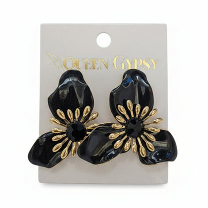 Enamel Flower Earrings