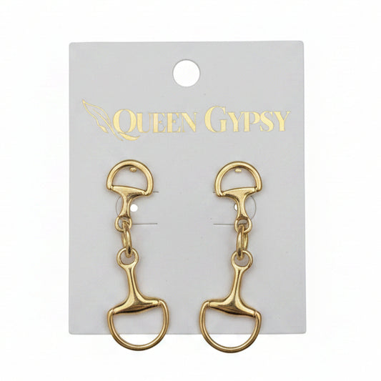 horse bit post earring