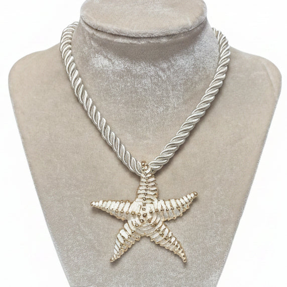 Brilliant Starfish Corded Necklace