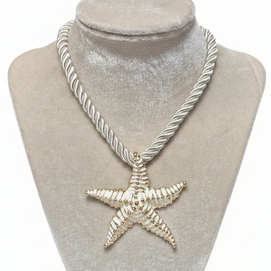 Brilliant Starfish Corded Necklace