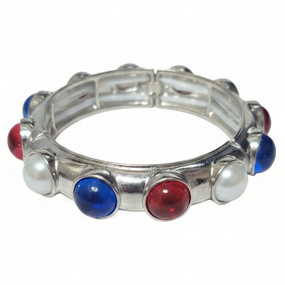 Patriotic Cabochon Stretch Bangle