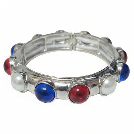 Patriotic Cabochon Stretch Bangle