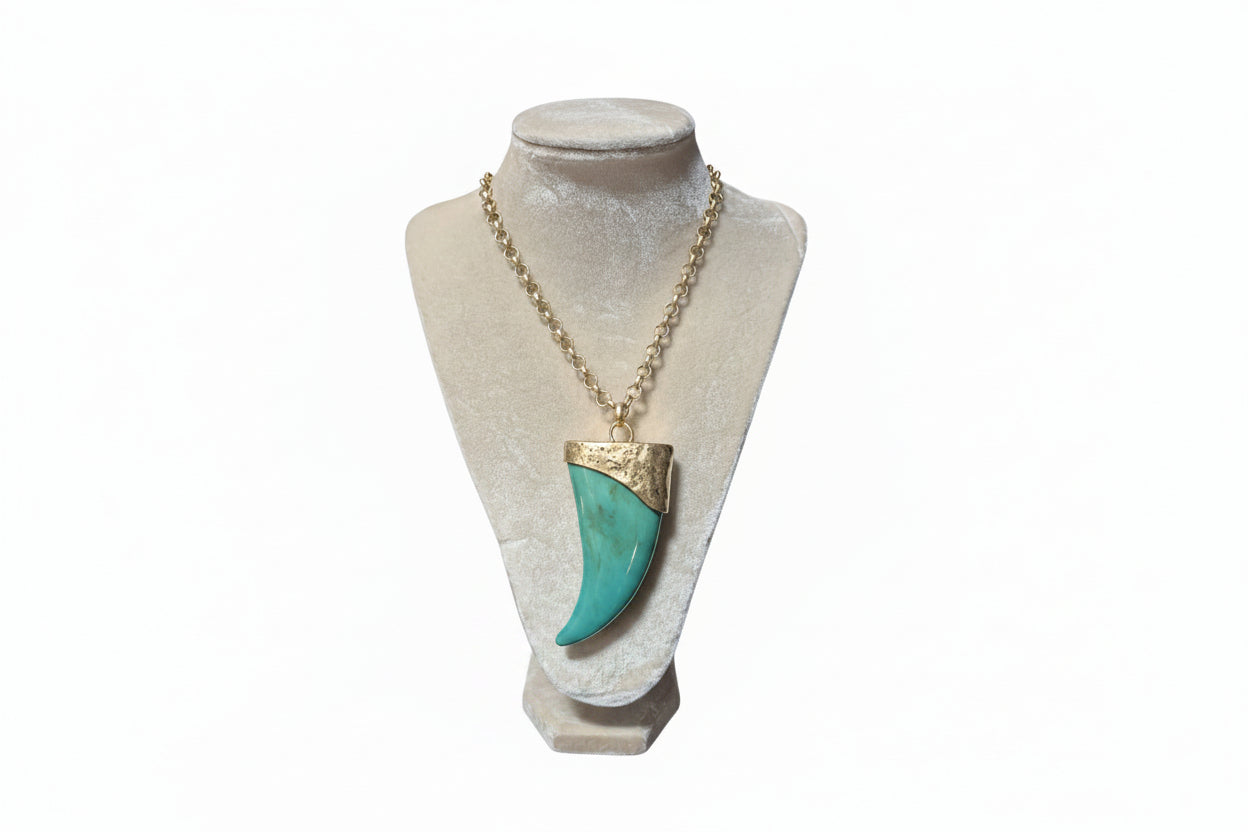 Gilded Tusk Statement Necklace