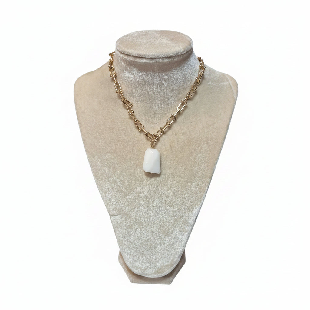 Luxe Gemstone Link Necklace