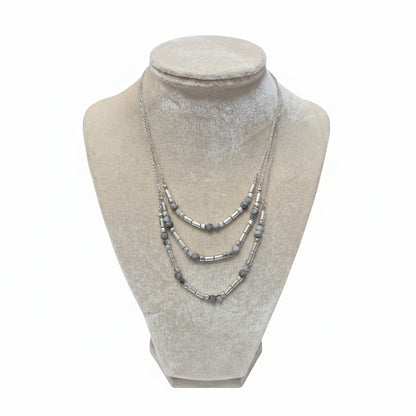 Mosaic Cascade 3-Strand Necklace