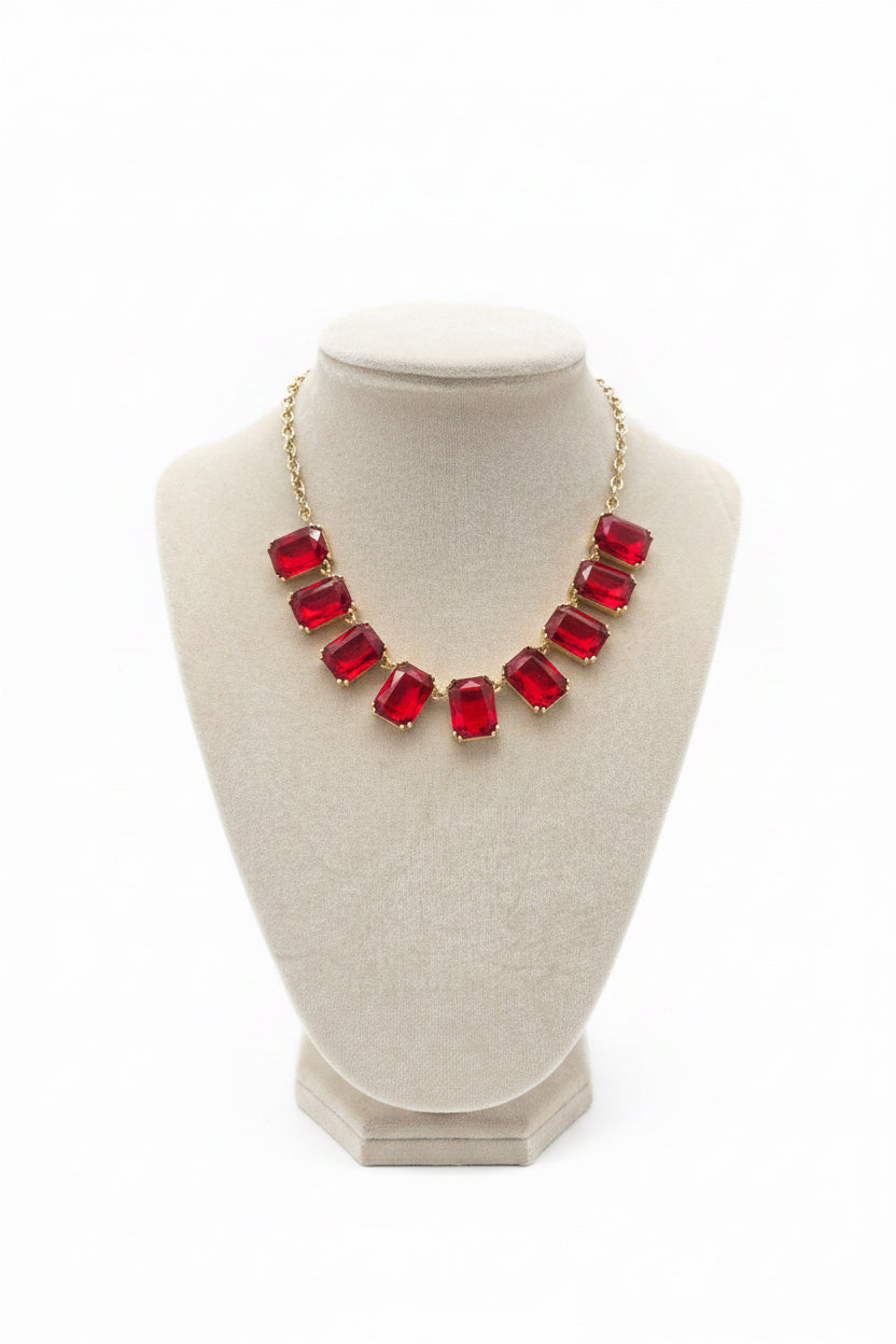 Glitz & Glam Emerald-Cut Statement Necklace