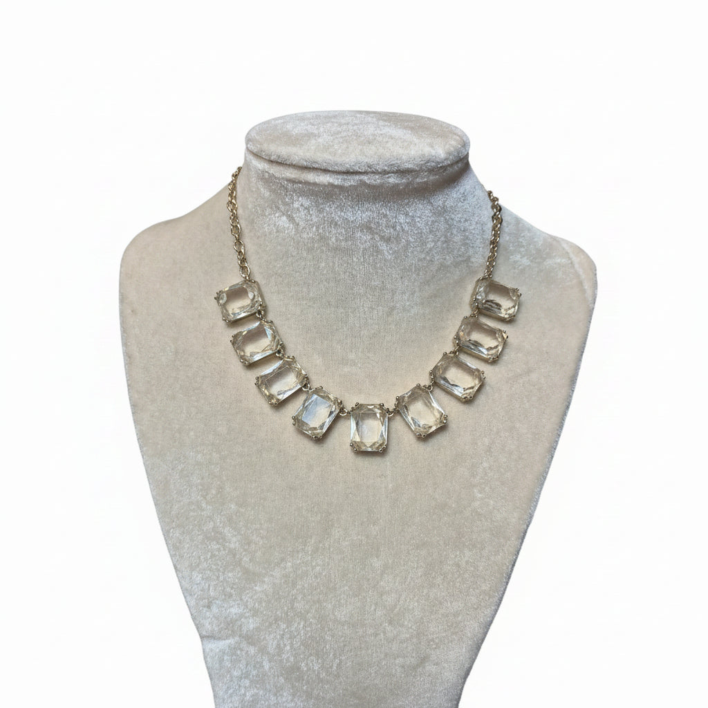 Glitz & Glam Emerald-Cut Statement Necklace