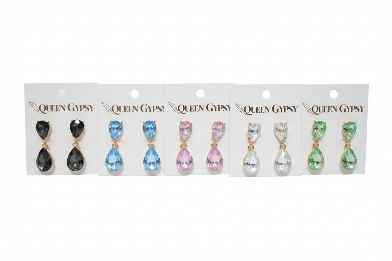 Glitz & Glam Teardrop Crystal Earring