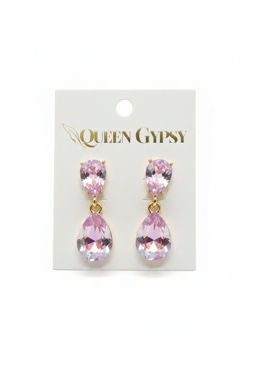 Glitz & Glam Teardrop Crystal Earring