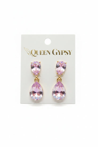 Glitz & Glam Teardrop Crystal Earring