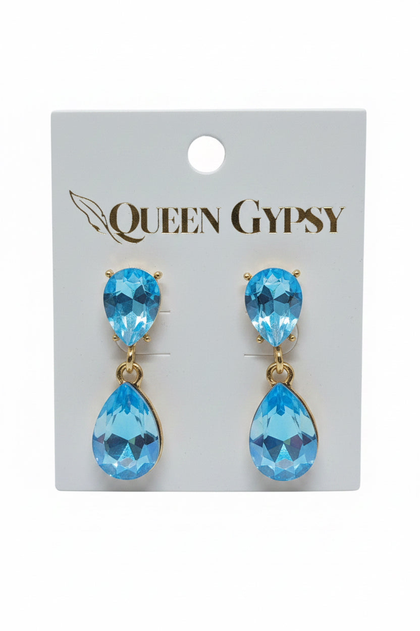 Glitz & Glam Teardrop Crystal Earring