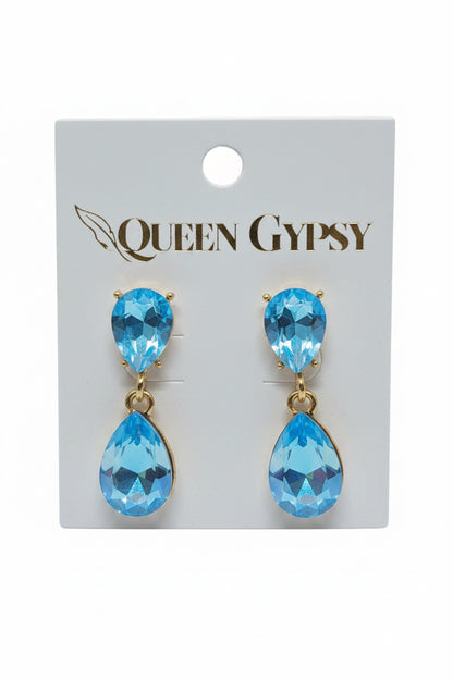Glitz & Glam Teardrop Crystal Earring