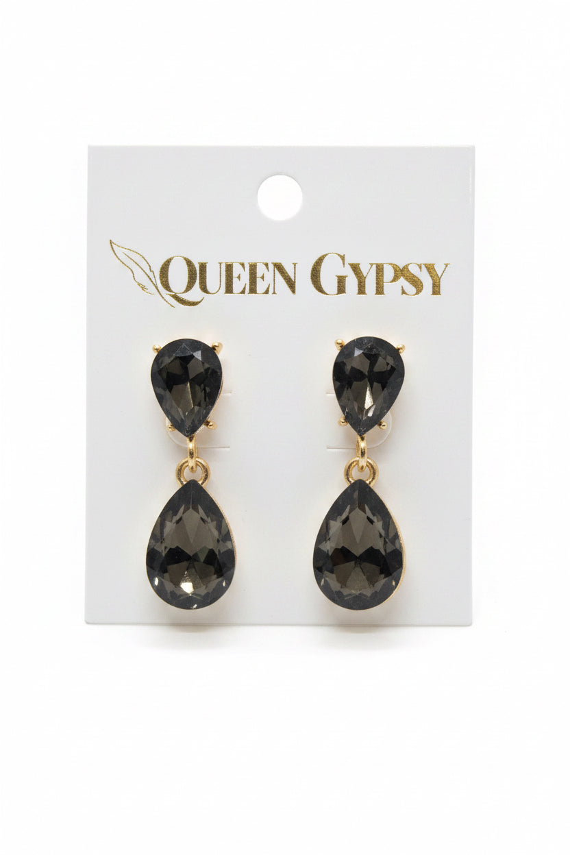 Glitz & Glam Teardrop Crystal Earring