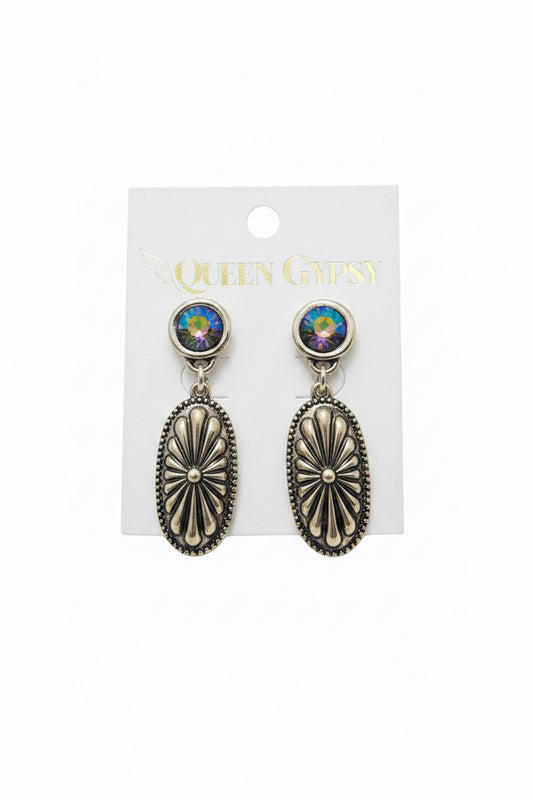 Radiant Concho Drop Earrings