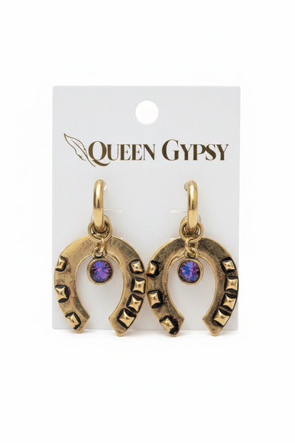 Golden Fortune Horseshoe Hoops