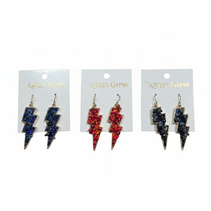 Thunderstruck Beaded Bolt Earrings