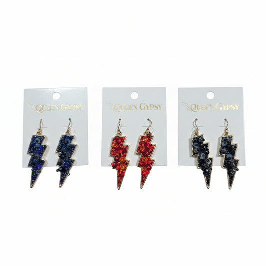 Thunderstruck Beaded Bolt Earrings