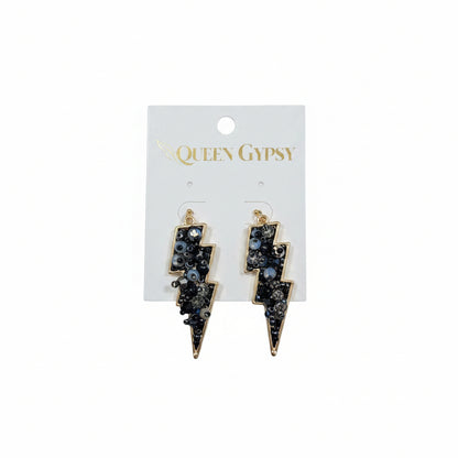 Thunderstruck Beaded Bolt Earrings