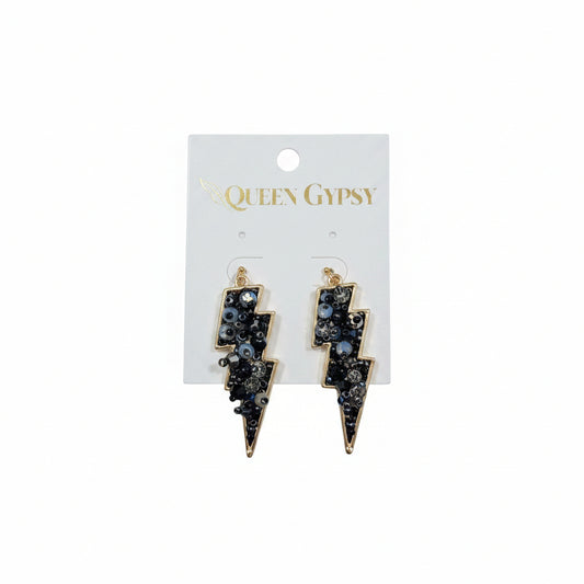 Thunderstruck Beaded Bolt Earrings