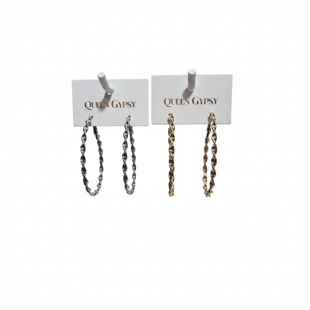 Twisted Hoop Earrings