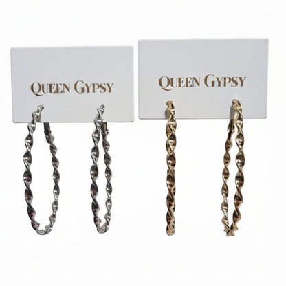 Twisted Hoop Earrings