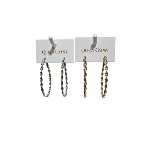 Twisted Hoop Earrings