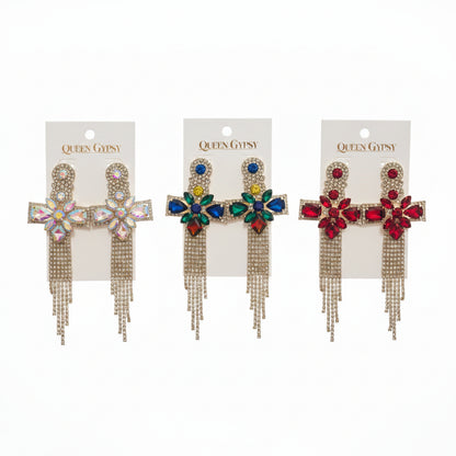 Cathedral Glam Cross Earrings