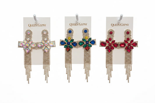 Cathedral Glam Cross Earrings