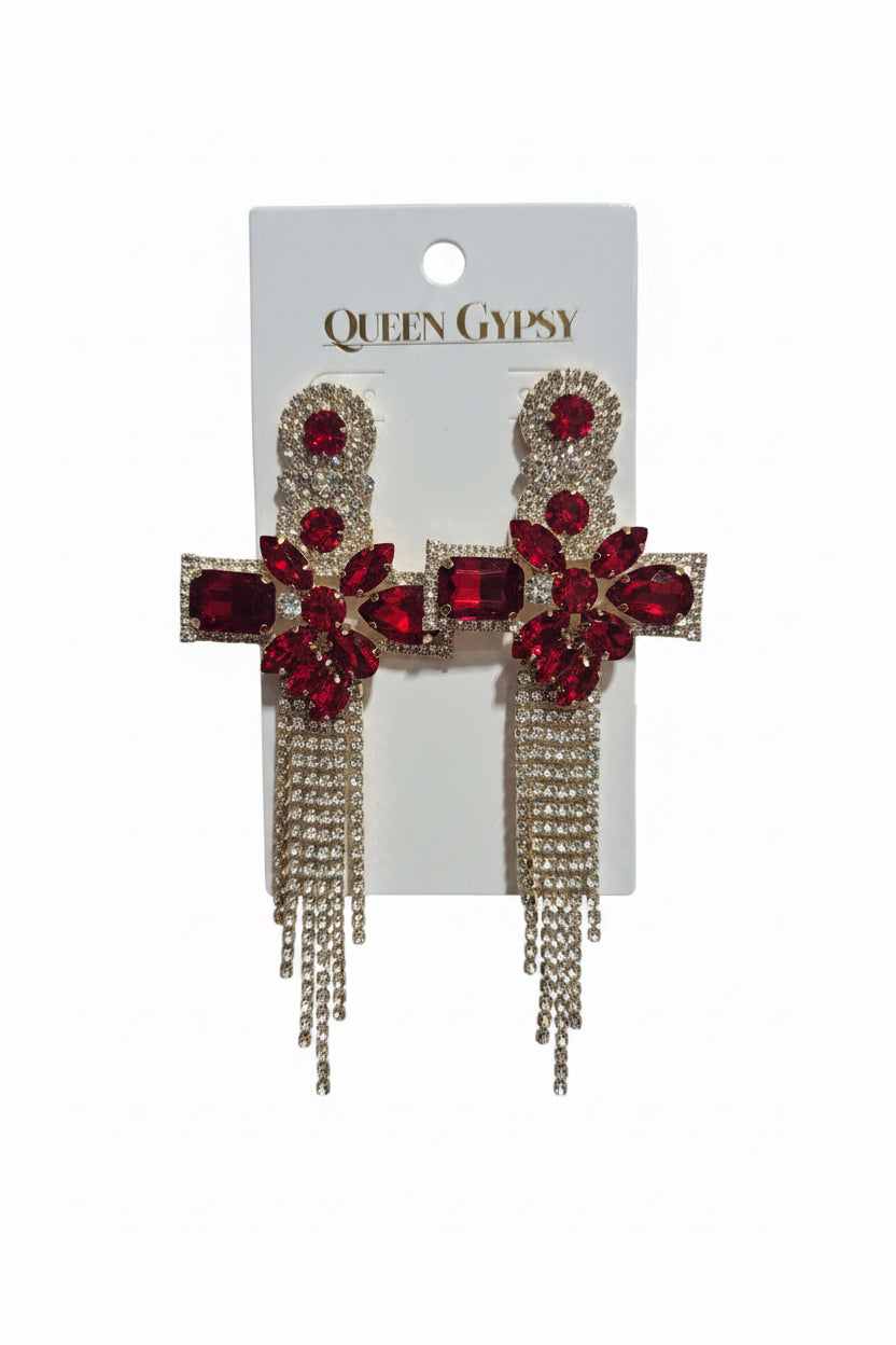 Cathedral Glam Cross Earrings