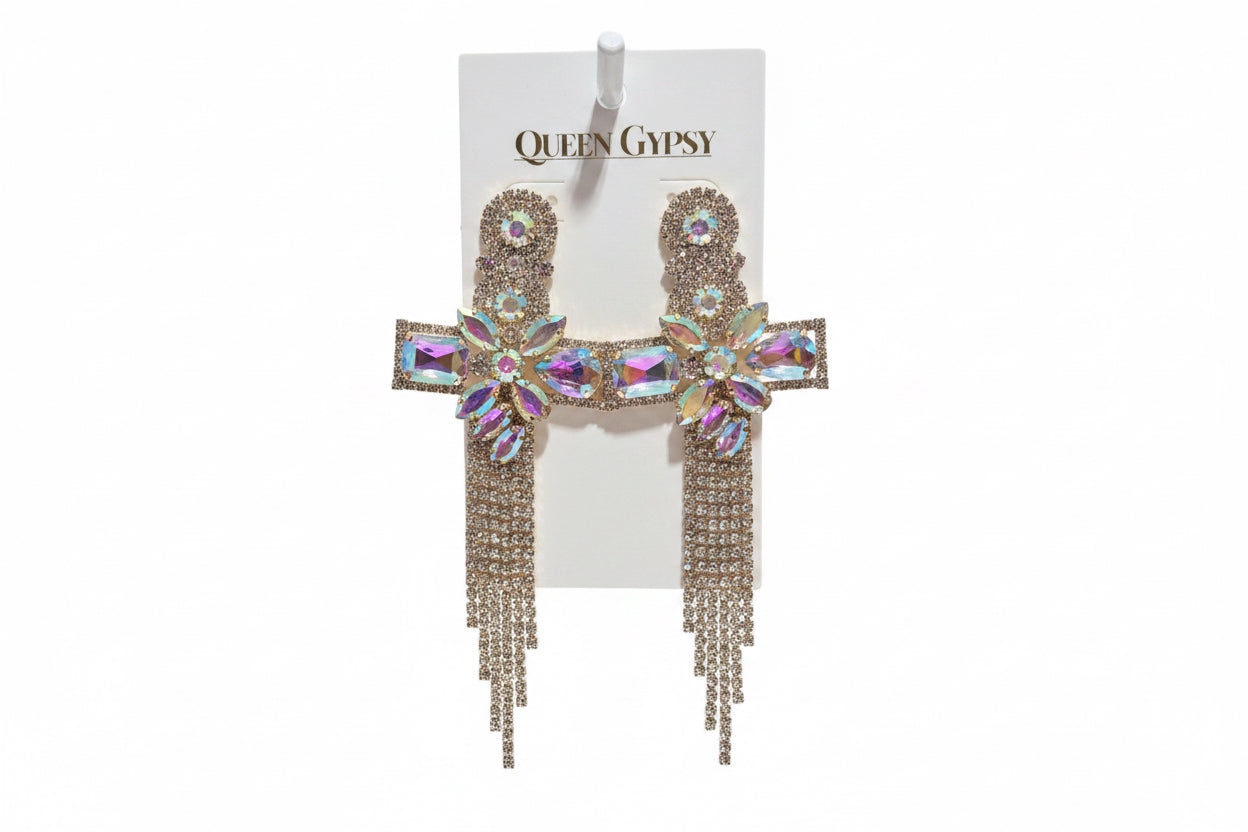 Cathedral Glam Cross Earrings