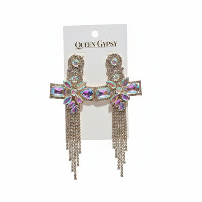 Cathedral Glam Cross Earrings