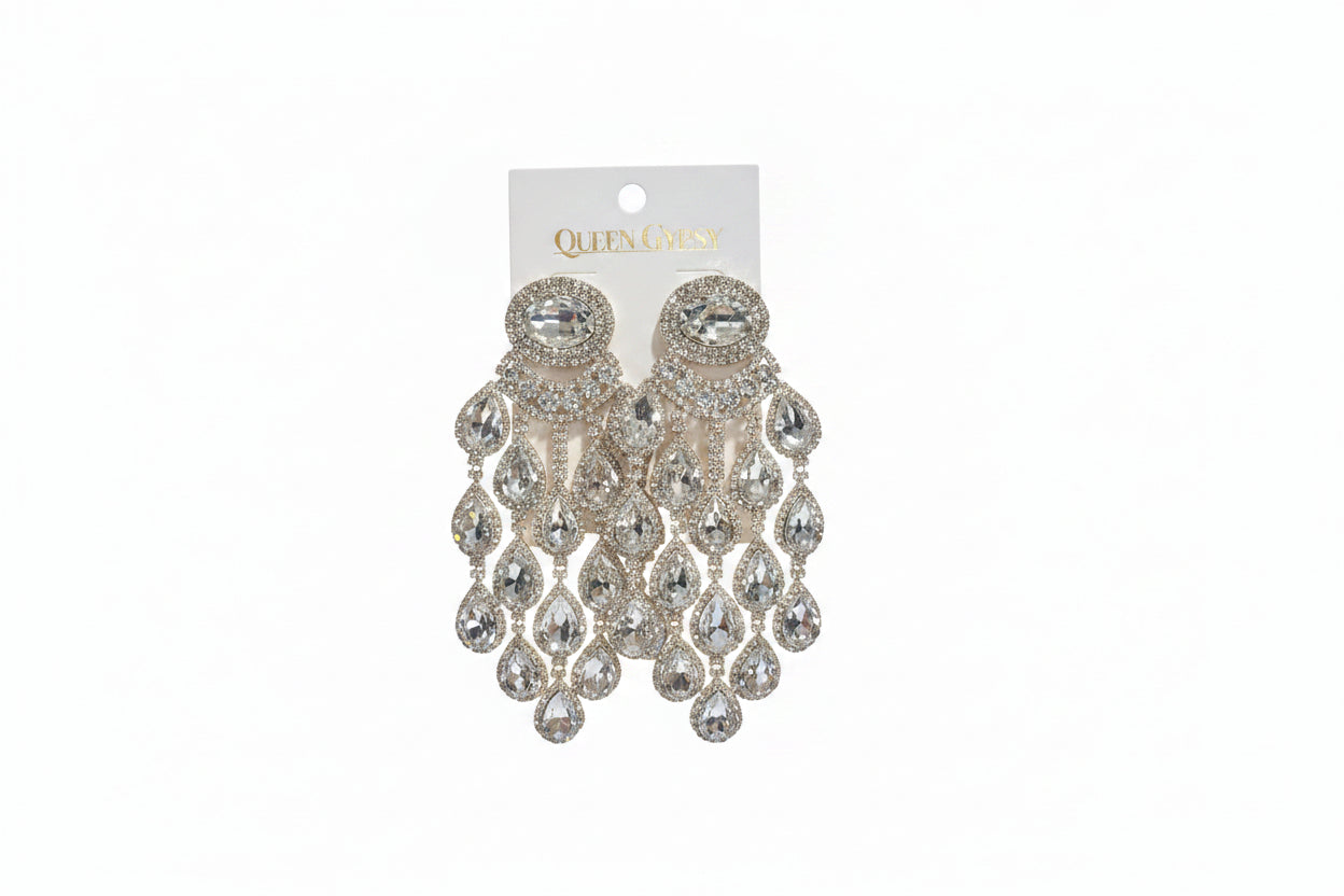 Grand Peacock Chandelier Earrings