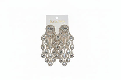 Grand Peacock Chandelier Earrings