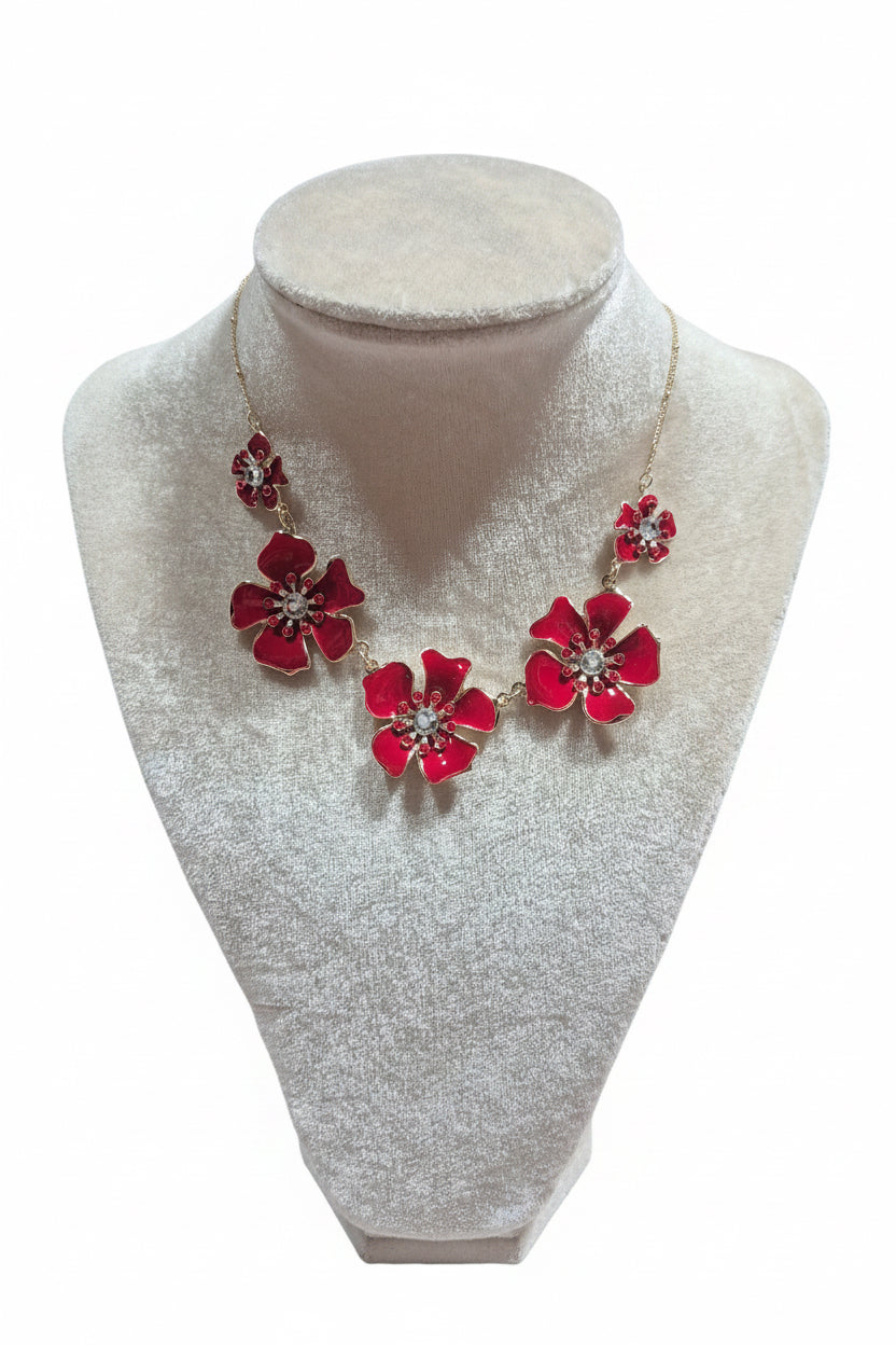 Pretty Blooms Enamel Necklace