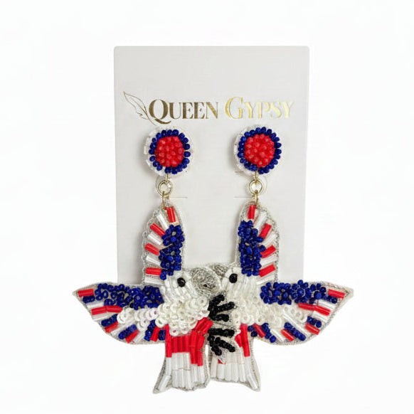 USA Beaded Earrings