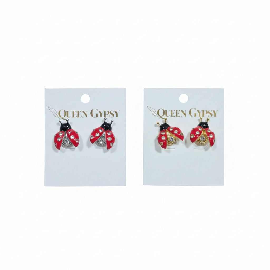 Ladybug Luck Enamel Studs