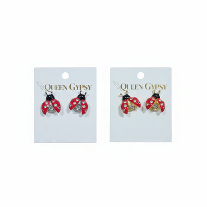 Ladybug Luck Enamel Studs