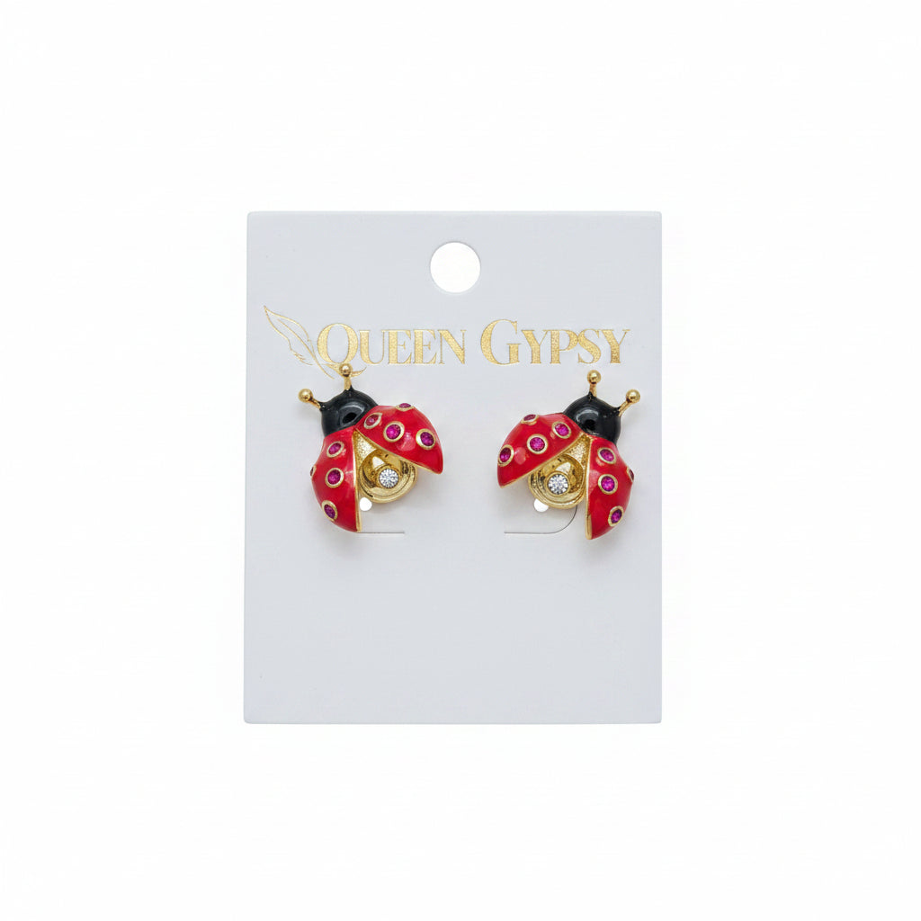Ladybug Luck Enamel Studs